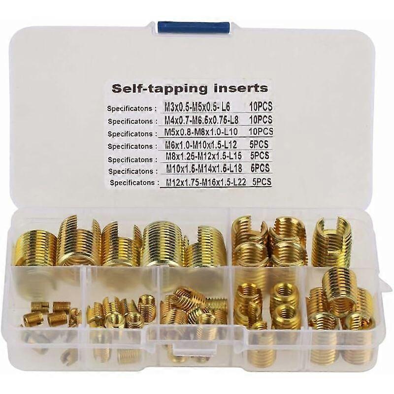 Self-Tapping Thread Inserts, 50Pcs Combined Self-Tapping Thread Inserts To Increase Thread Strength For Metalworking Industry