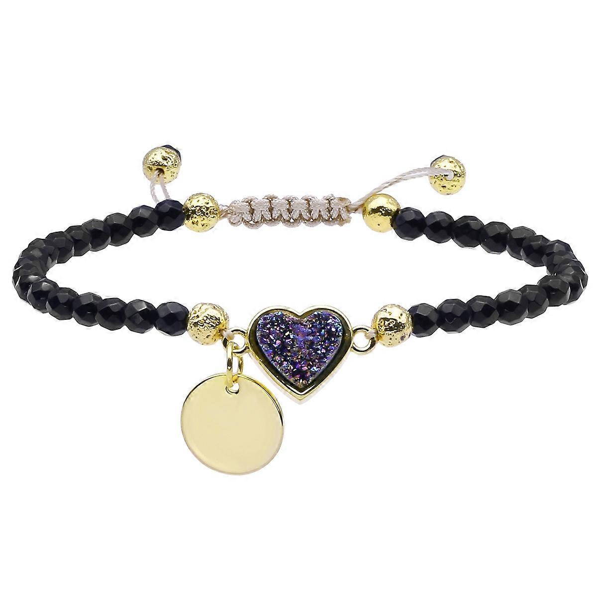Bracelet-Jet Onyx-Sophisticated Edge-Crystal Accent