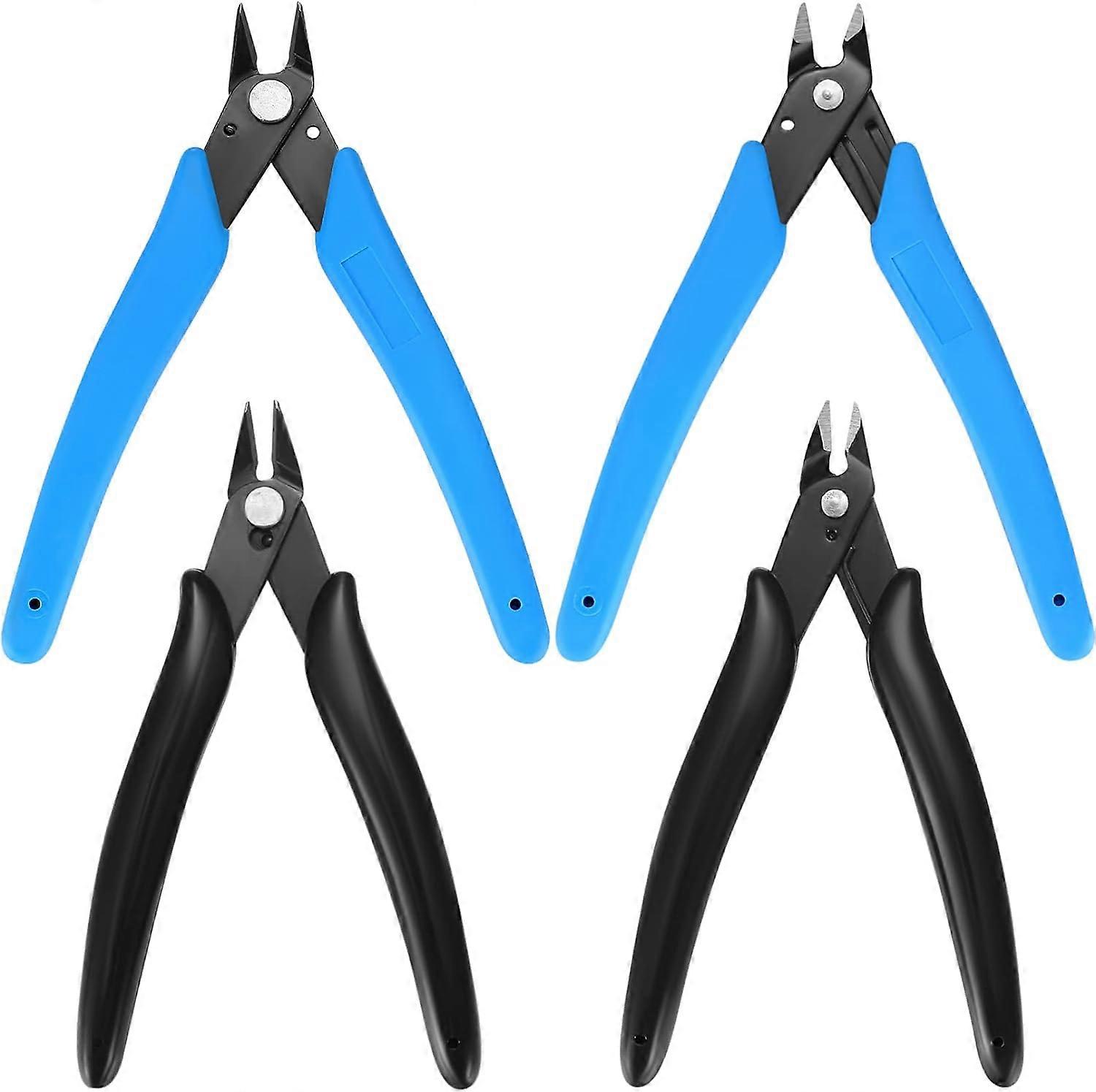 4 Wire & Cable Cutters - Blue/Black, Nail Tools, Side Cutters, Precis