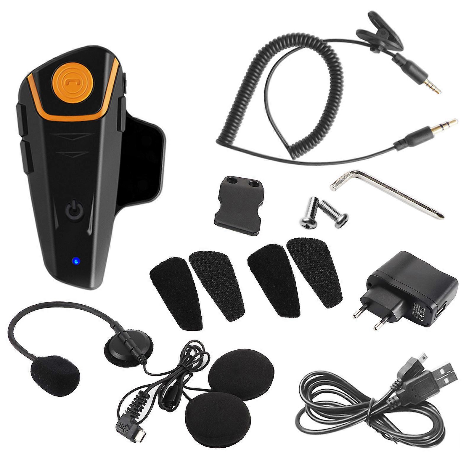 1000M Updated Version BT S2 Bluetooth Motorcycle Helmet Intercom Interphone Headset FM Radio+ E E2U~OG