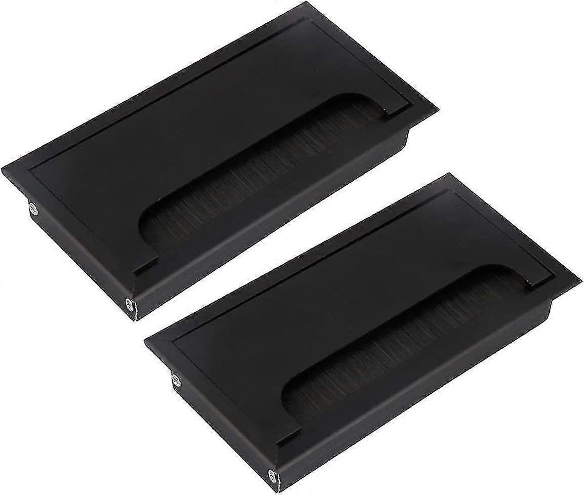 כבל מלבני Grommet, 160mm שולחן משרדי חוט חור חור, סגסוגת אלומיניום שולחן שולחן שולחן שקע שקע, 2pcsd- tw-yvan