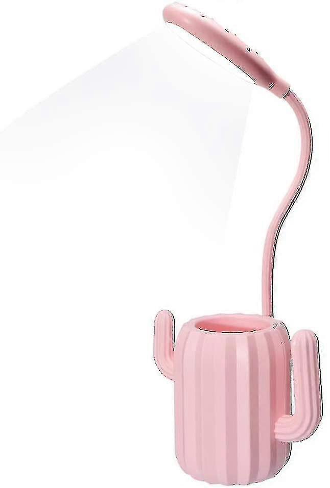 LEDナイトライト、デスクデコレーションペンホルダーサボテンストレージペンホルダー