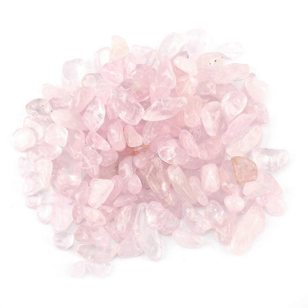 Tumbled Stone Chips Crushed Natural Crystal Quartz Pieces(Pink)
