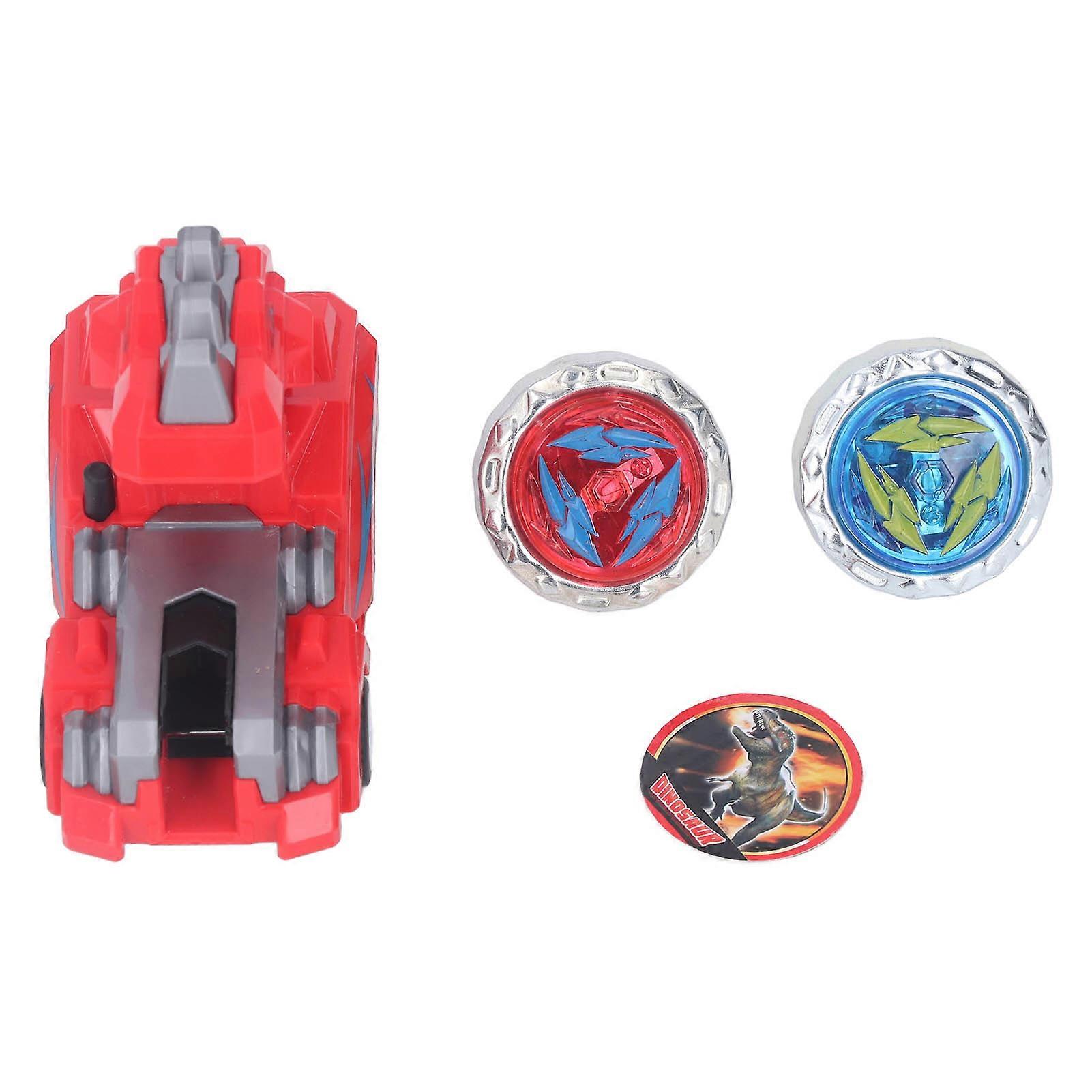 Led Light Up Rotating Gyroscope Toys Cartoon Dinosaur Interactive Endless Fun Flashing Gyroscope Red