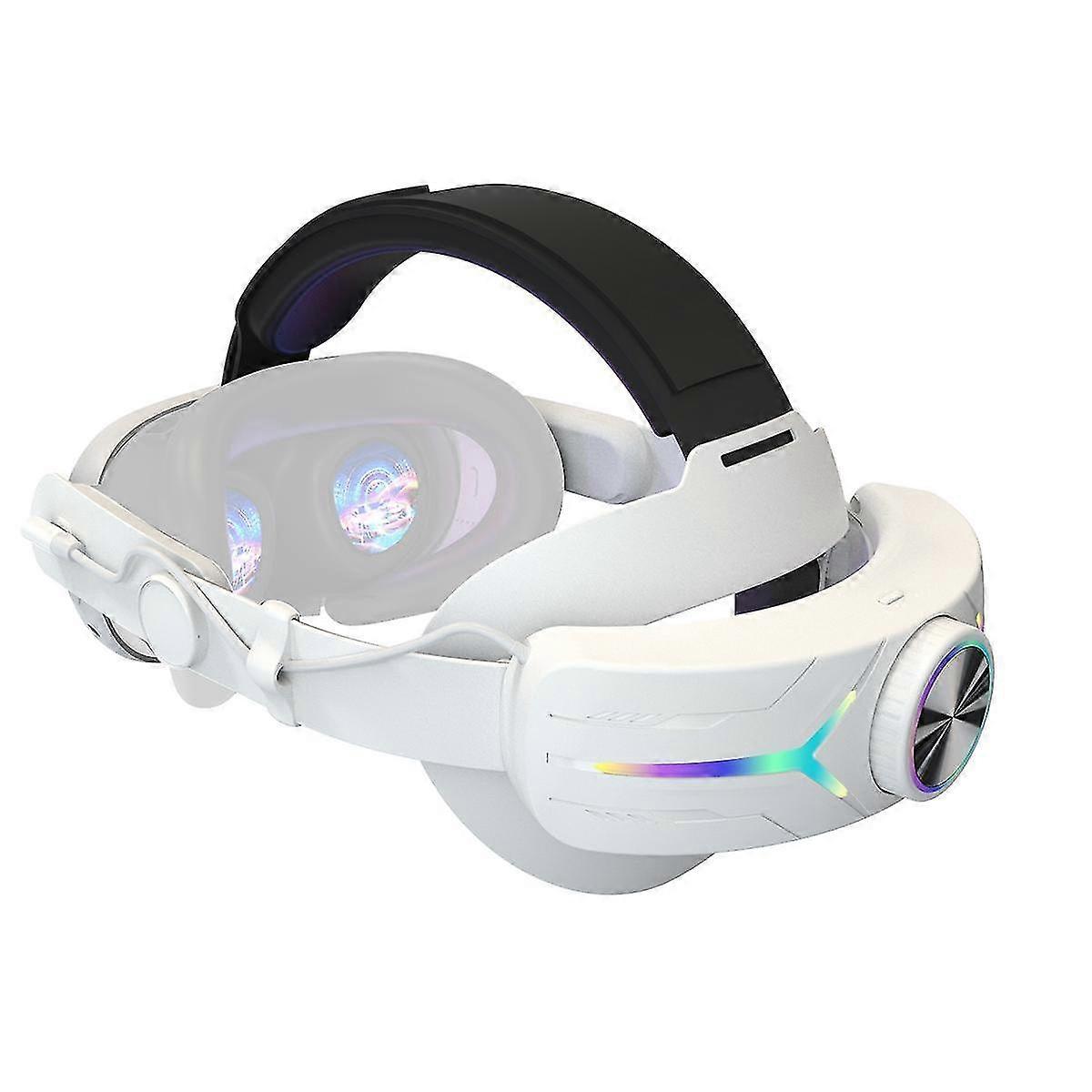 Elite Head Strap With Rgb Light For 3 Vr Accessories+8000mah Battery Comfortable Head Strap Pure Wh