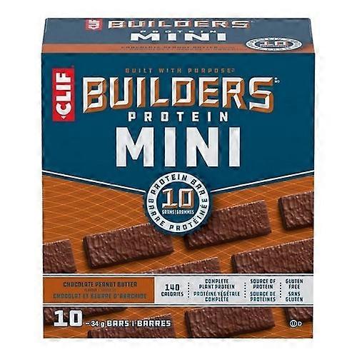 Clif Bar的Builders Protein迷你巧克力花生酱棒，34克X （10包）