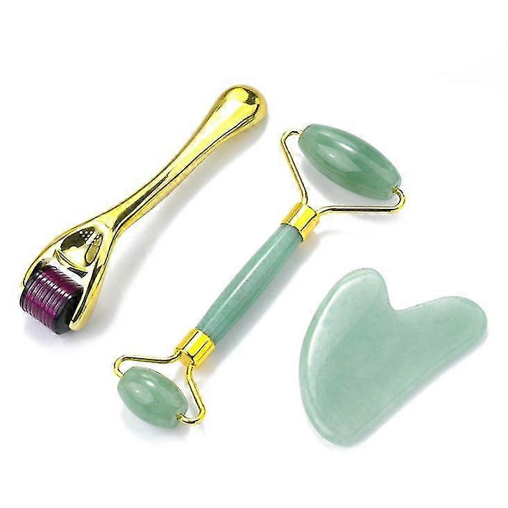 Femei &s Guasha Face Massager Jade Roller Set