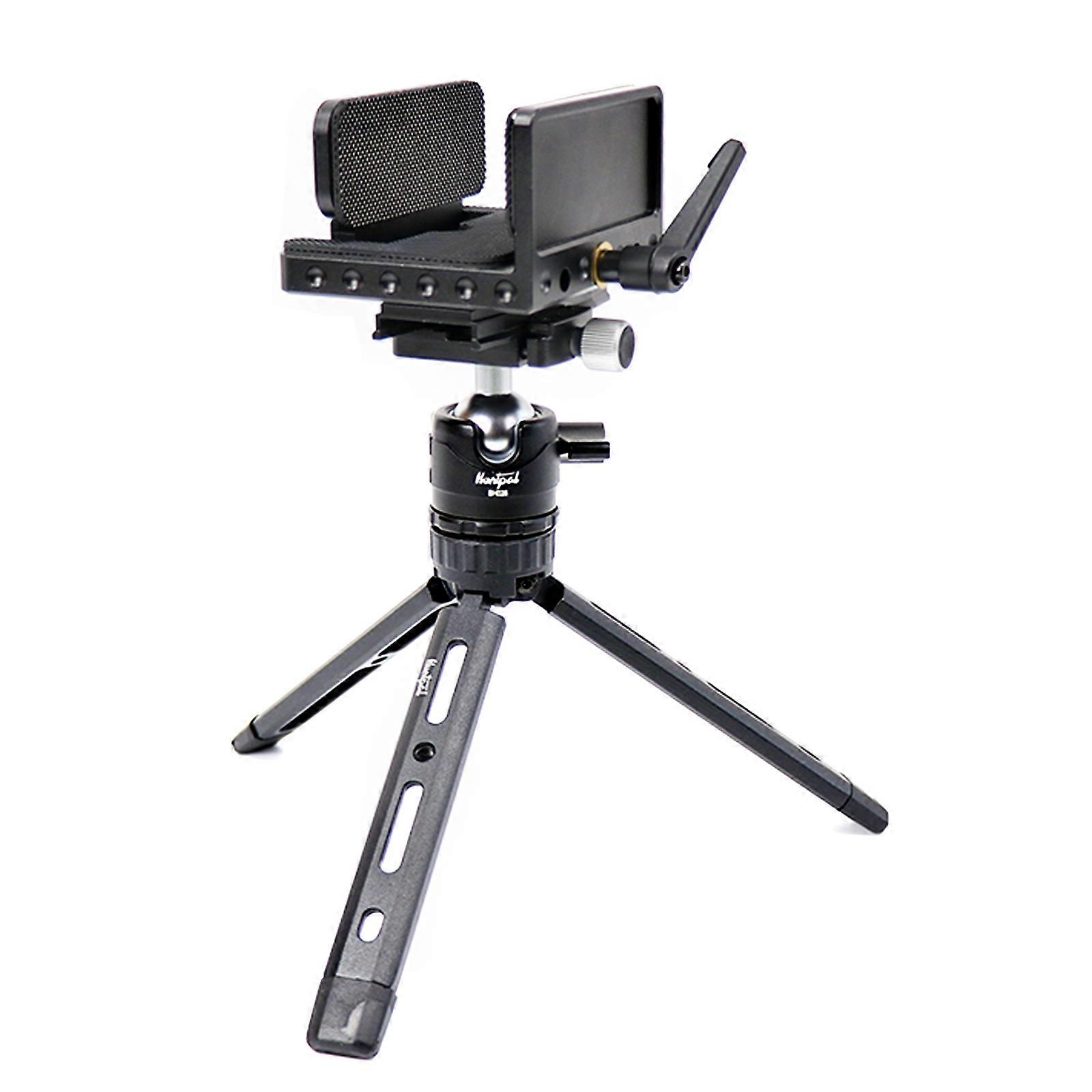 Professional Shooting Rest Mini Hunting Tripod Ball Head V-Yoke Adjustable Height Bench Rest Aluminum Shooting Stick for Outdoor