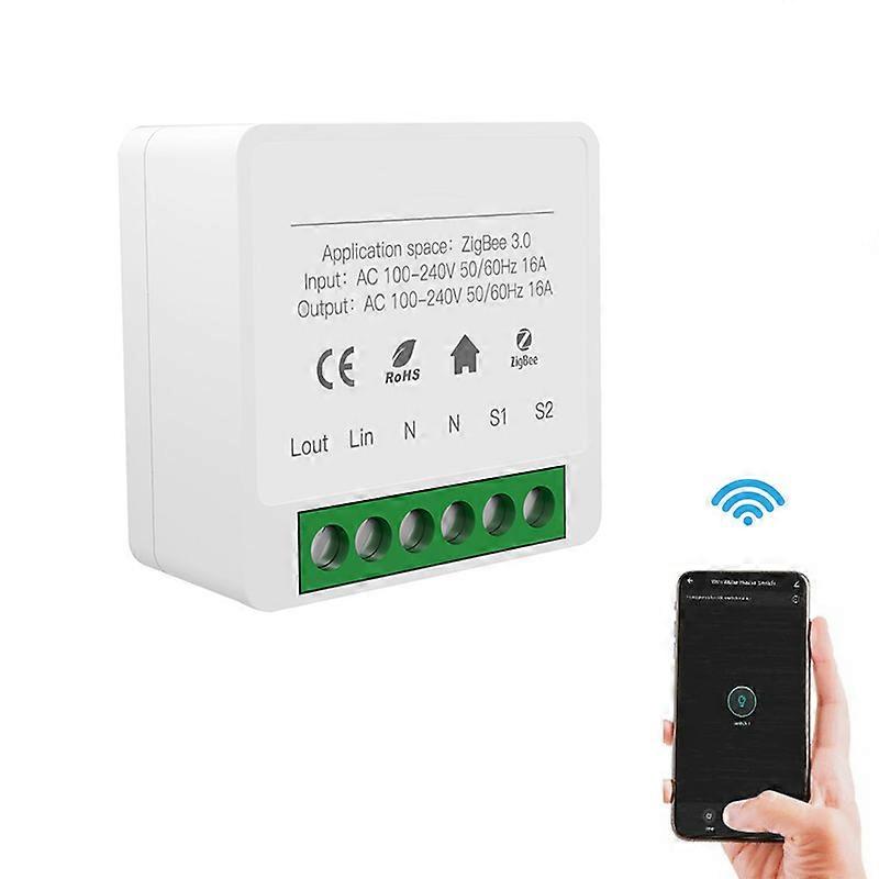 TUYA 16A Graffiti WiFi Bluetooth Dual-Mode Smart on-off Device Concealed Smart Switch Support Single and Dual Control