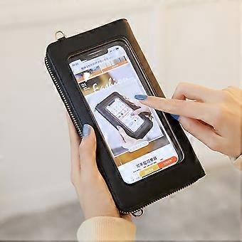 Touch screen mobile phone bag female RFID anti-theft brush