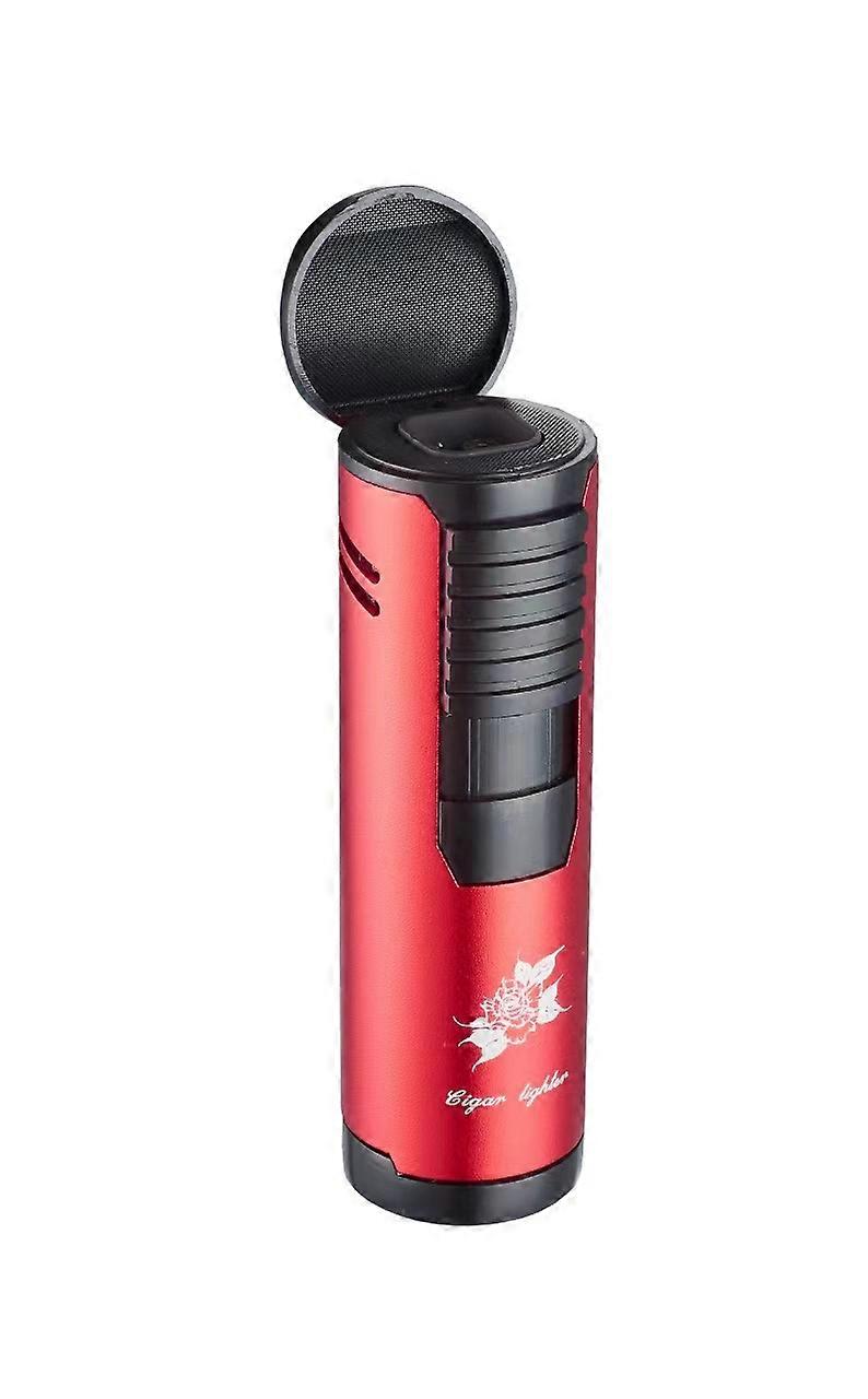 Factory Wholesale 4 Straight Fire Straight Lighter All-Metal Cigar With Cigar Drill Special Small Welding Torch