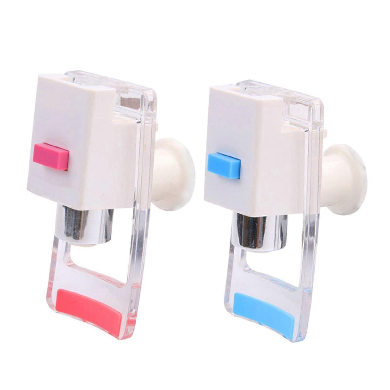 2 Pieces Water Dispenser Replacement Push Faucet With Two Water Valves Durable