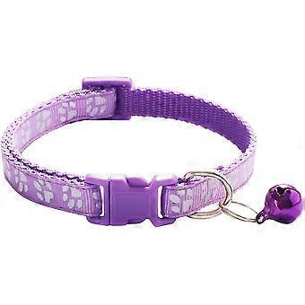 2-stk Footprint &Reflective Cat Collar Med Bell Basic