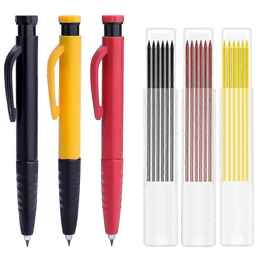 3pcs pencils for carpenters, pencil for construction drawing marking
