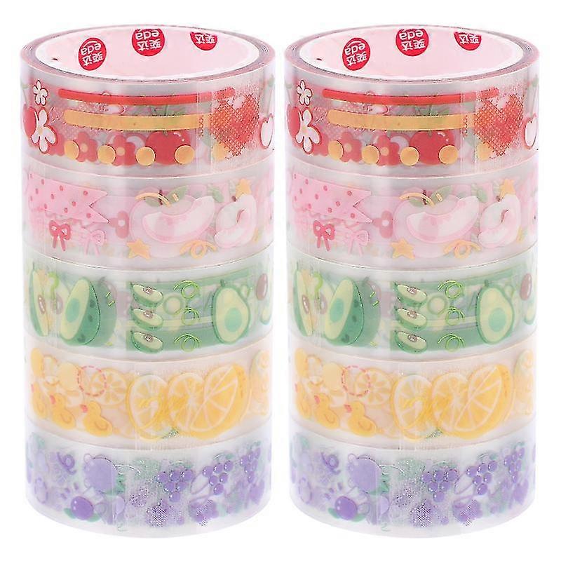 10 rolls beautiful pet tapes pretty transparent tapes delicate washi tapes