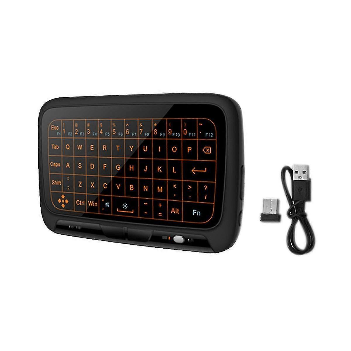 H18 Mini Full Touch Screen Air Mouse Touchpad Backlight Wireless Keyboard Plug And Play Smart Qwert