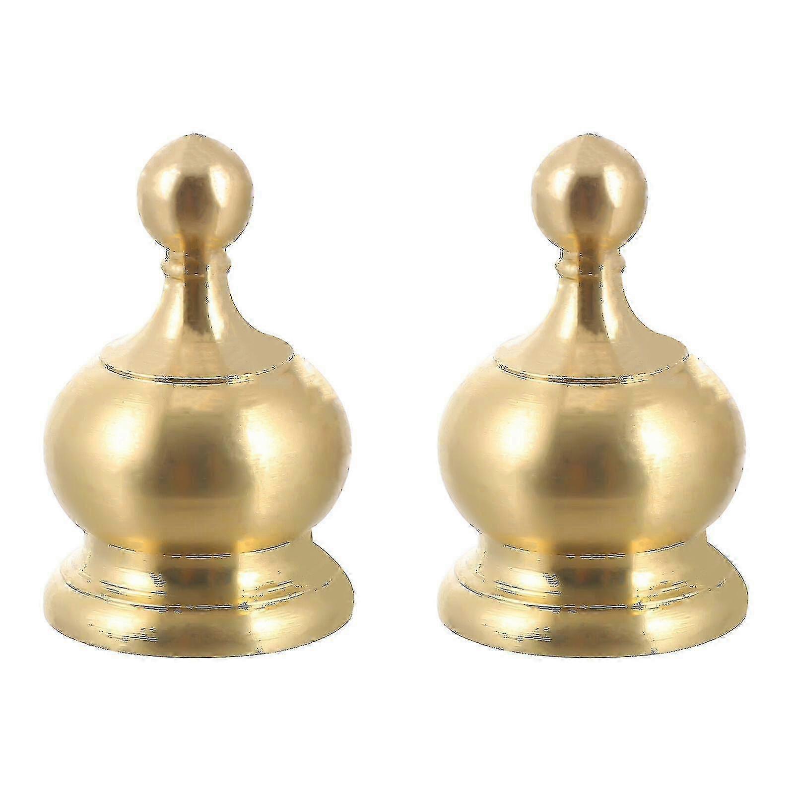 2pcs Replacement Lamp Finial Lighting Knob Decor Crown Shape Chic Light Knob - Mishan