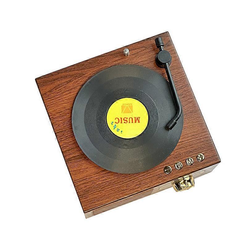 Retro Bluetooth speaker phonograph shape creative record player shape subwoofer small speaker