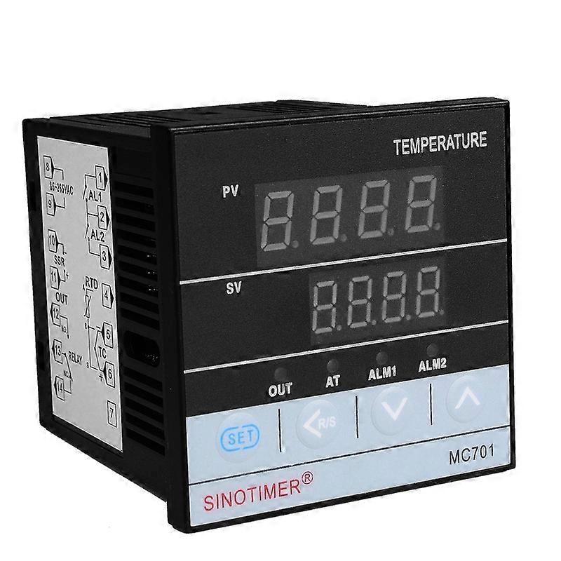 MC701 Digital PID Temperature Controller Waterproof K Type PT100 Sensor Input Relay Output