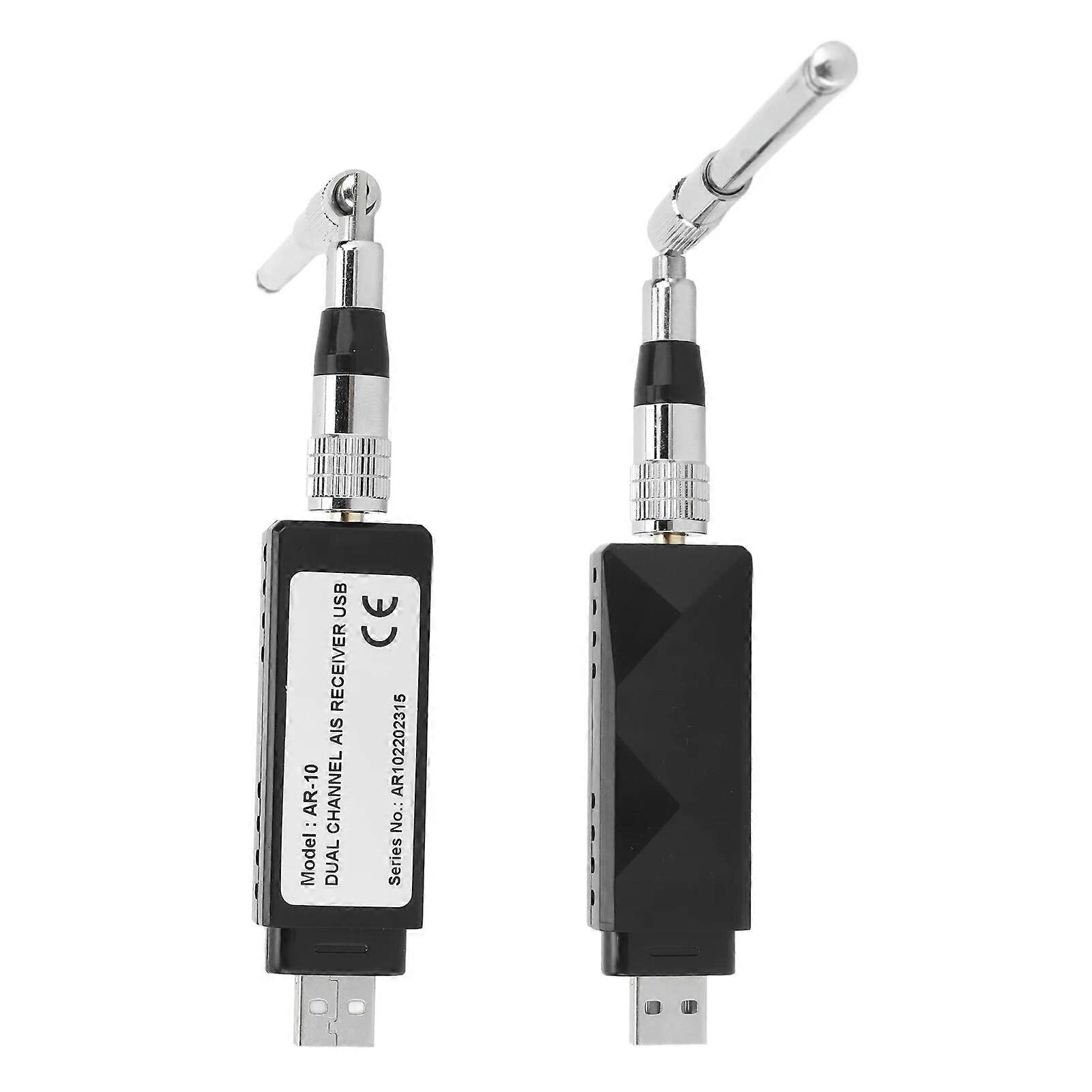 Διπλή έξοδος USB δέκτη AIS καναλιών με κεραία από ανοξείδωτο χάλυβα πτυσσόμενο φορητό για θαλάσσιο σκάφος