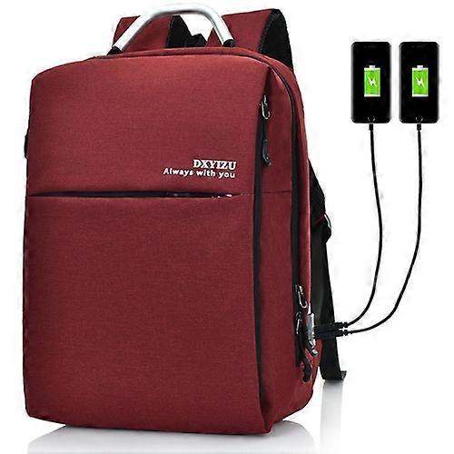 Multi-Functional Large Capacity Unisex Travel Business Backpack Laptop Computer Bag with External USB Charging Interface
