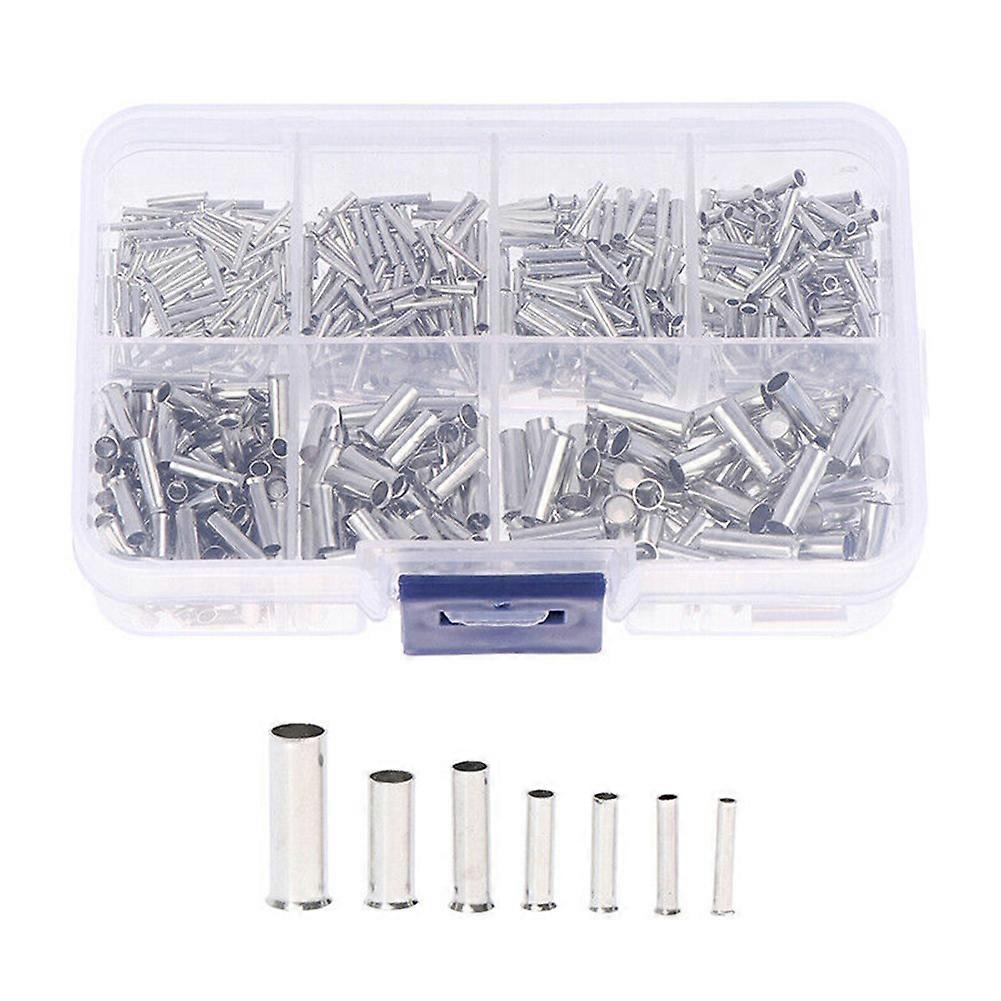 Tube-Type Bares Terminal Kit Non-insulated Crimp Termin Wire End Ferrules Assortment