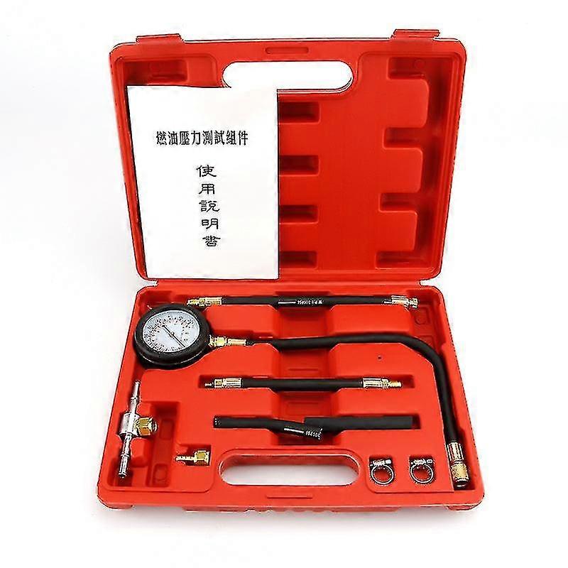 9pcs Automotive Fuel Pressure Gauge Pressure Testing Tool 0-100psi Car Diagnostic Tool Car Detector