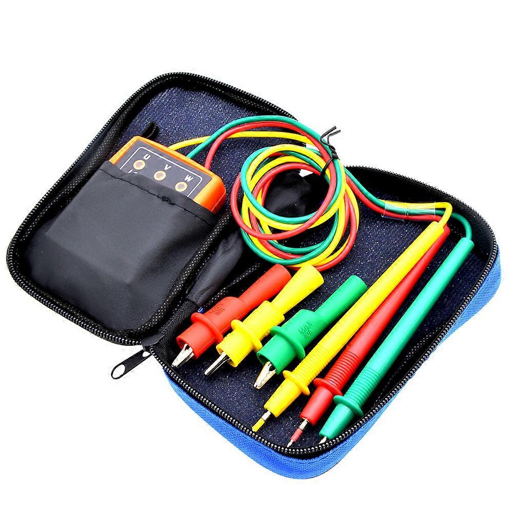 Testeur de séquence de phase SM852B Testeur de rotation à séquence de phase 3 phases Indicateur LED Détecteur Mètre Outil de test 60V ~ 600V AC