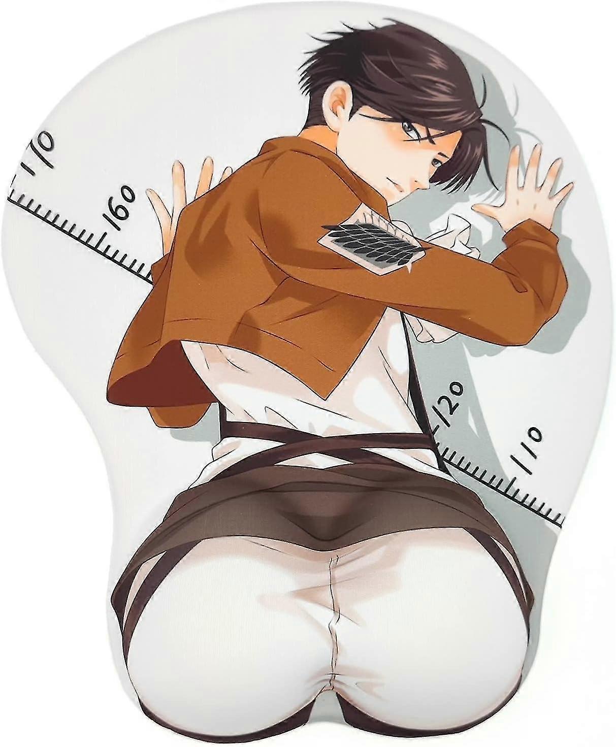 Attack On Titan Levi Anime 3D Mouse Pad con Soft Wrist Rest Gaming 3D Mousepads 2way Skin (MP-Levi 2)
