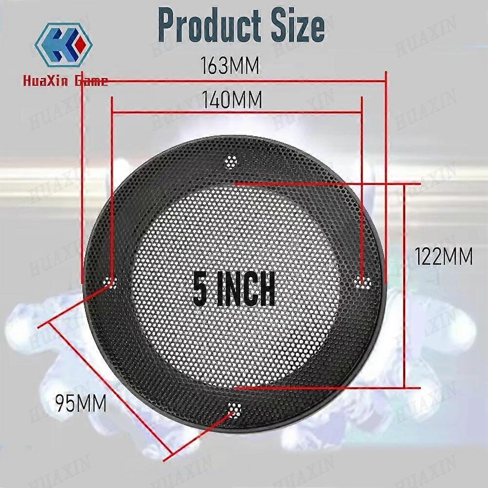4/5/6" Black Peaker Decorative Circle SubWoofer Grill Cover Guard Protector Mesh For Car Audio Arcade Game Console