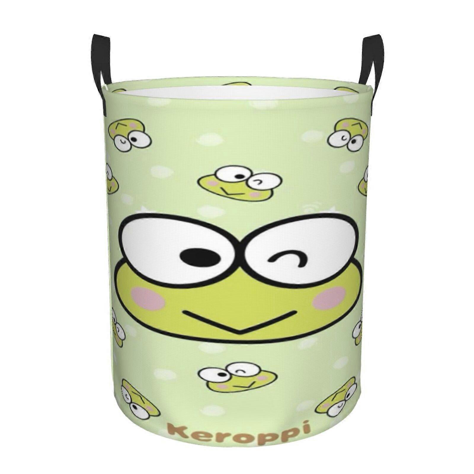 Keroppi 3d Graphic Flame Laundry Basket Fire Flame Clothes Hamper Storage With Handle-SYS28052