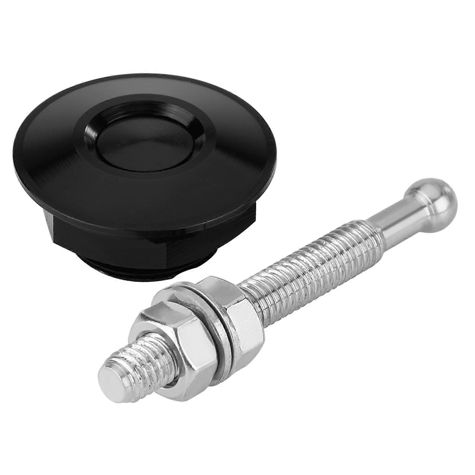 Universal Engine Bonnet Push Button Capot Car Quick Pin Lotch Lock Clip Kit Noir