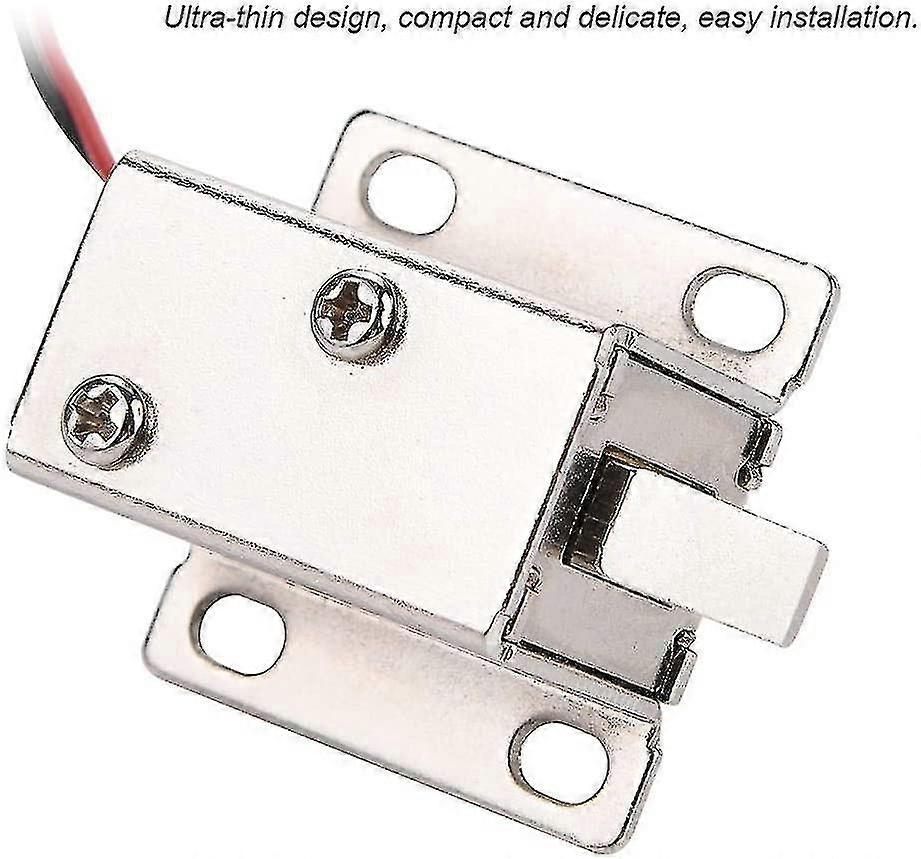 Dc12v Door Lock Electric Solenoid Lock Access Control Electromagnetic Lock For Door Cabinet Drawer Ultra-thin And Durable, Suitable For School Scroll