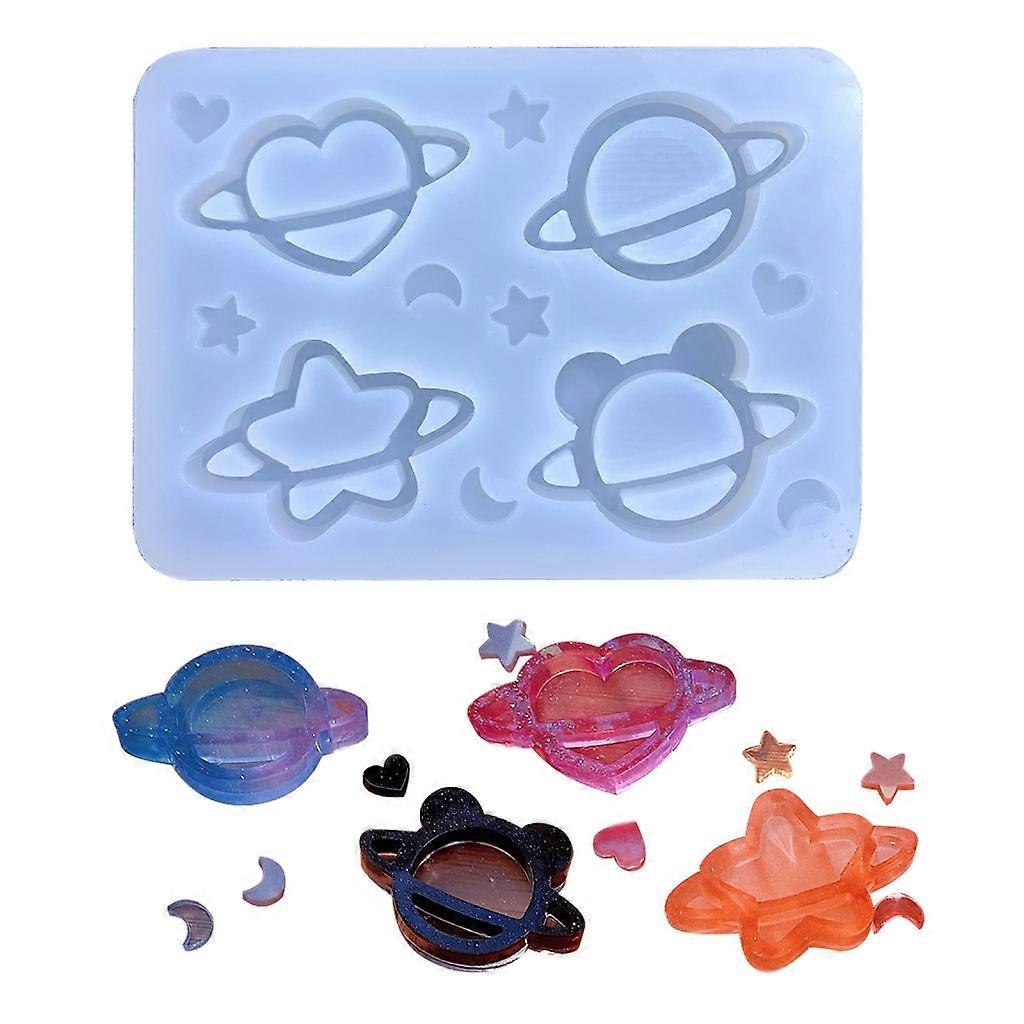 3D Planet Pattern Silicone Resin Mold DIY Craft Keychain Polymer Clay Mold