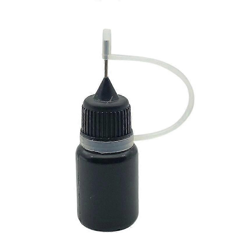 50pcs Soft Empty Black 10ml Pe Plastic Dropper Bottle E Liquid Needle Jar