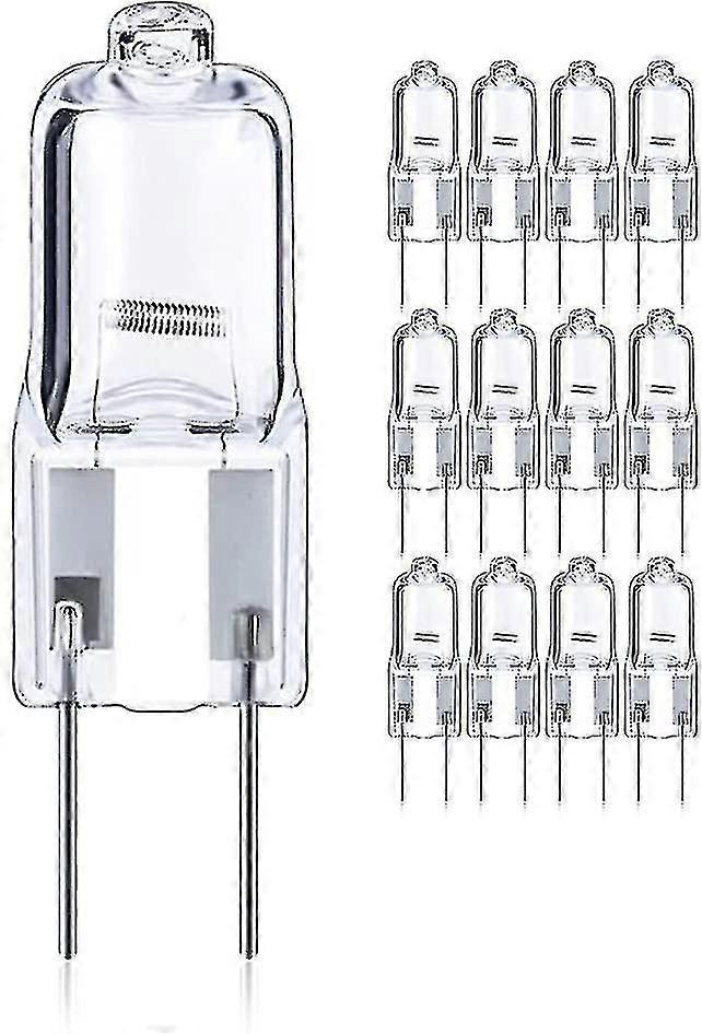 12-pcs 50w Gy6.35 / G6.35 هالوجين باهتة, 12v ثنائي دبوس قاعدة T4 G6.35 820lm