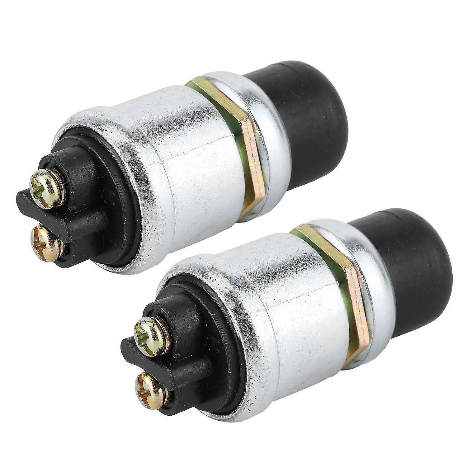 2 push button switch horn engine start switch SPST push button starter waterproof push button start switch 50A 12V