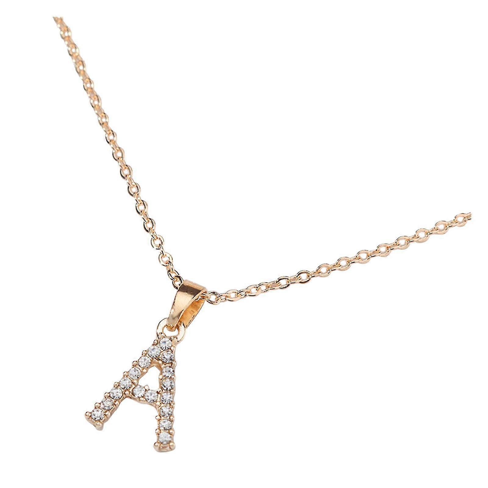 Bayan Elmas Kolye 26 İngiliz Harfli Çift Kolye