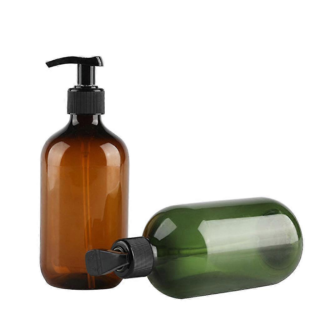 4pcs Transparent Pet Plastic Bottles With Black Screw Caps, Recyclable 300 Ml