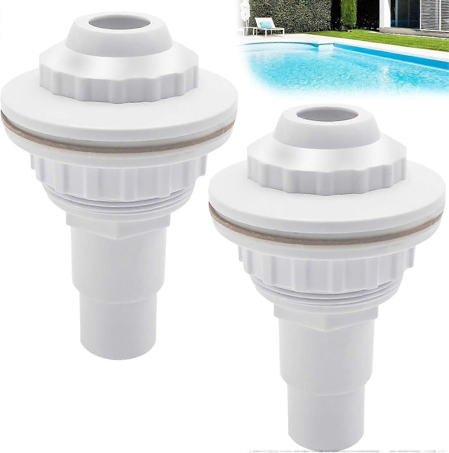 2 Pack Swimming Pool Inlet Nozzle, 32mm/38mm Hose Connection, Swimming Pool Cleaning Accessories, Return Nozzle with Swivel Head, Swimming Pool Return