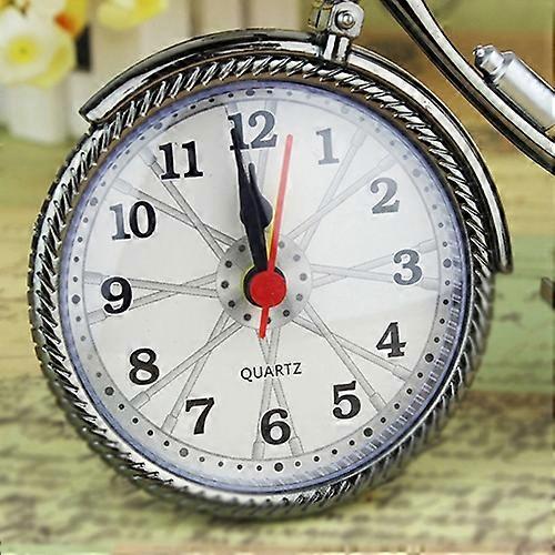 Vintage Arabic Numeral Retro Bicycle Pattern Creative Alarm Clock Home Decor