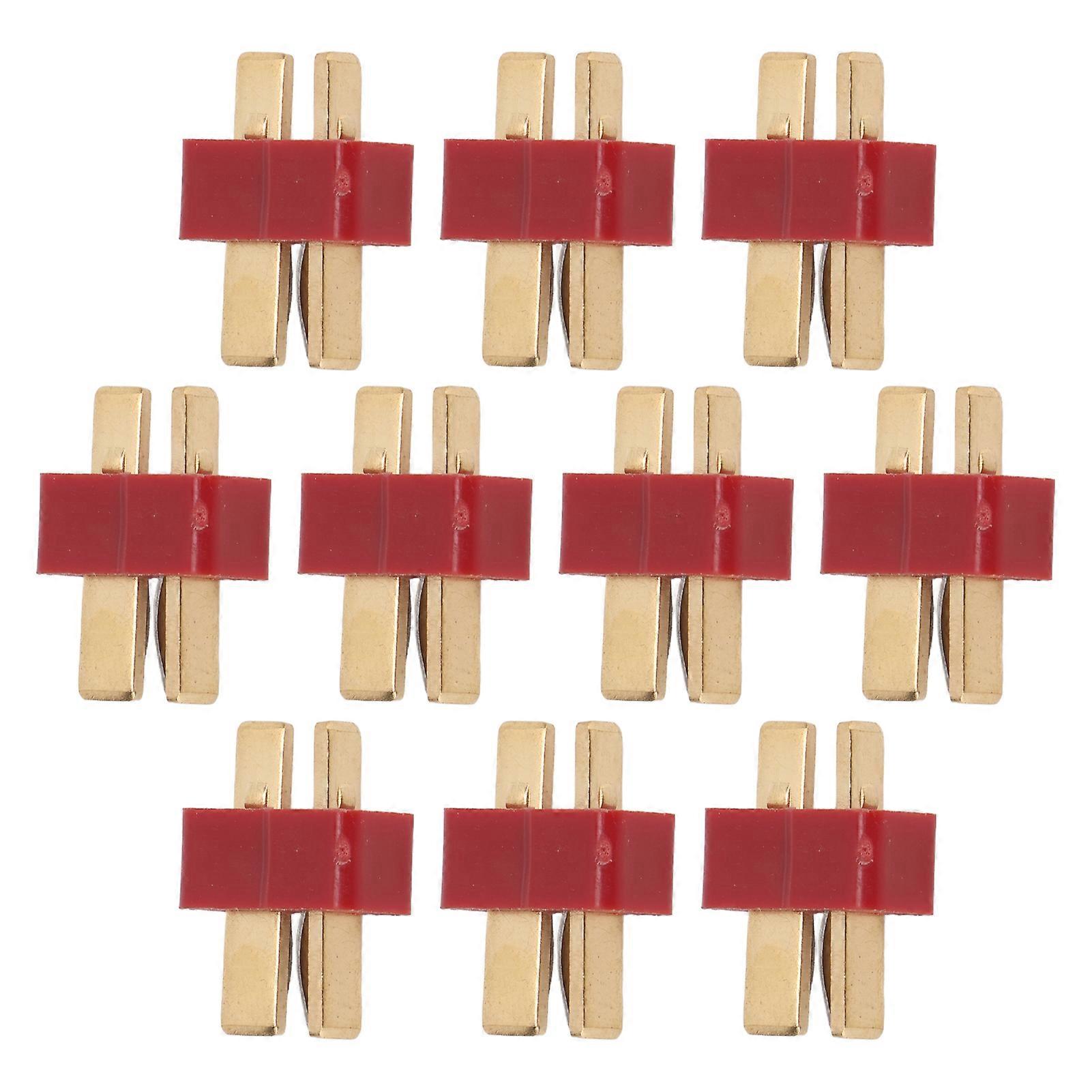 10Pcs T Plug Connector 13.010 Heavy Current Male T Connector RC Battery Connectors for Fixed Wing Aircraft