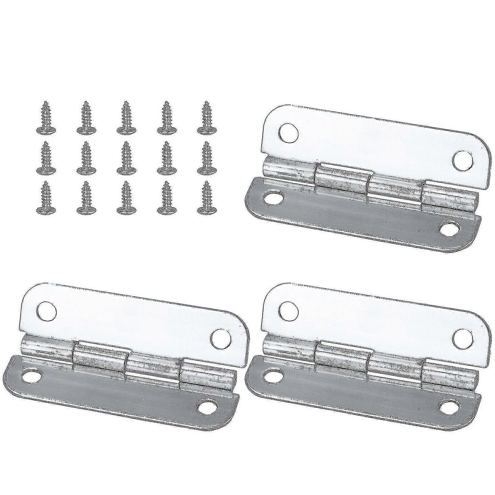 4 Pack Igloo Cooler Hinge Replacement Kit - White Plastic Hinges With Screws For Ice Chest Repair