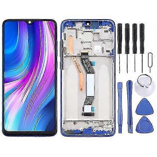 Lcd Screen And Digitizer Full Assembly With Frame (double Sim Card Version) Compatible with Xiaomi Redmi Note 8 Pro(blue)