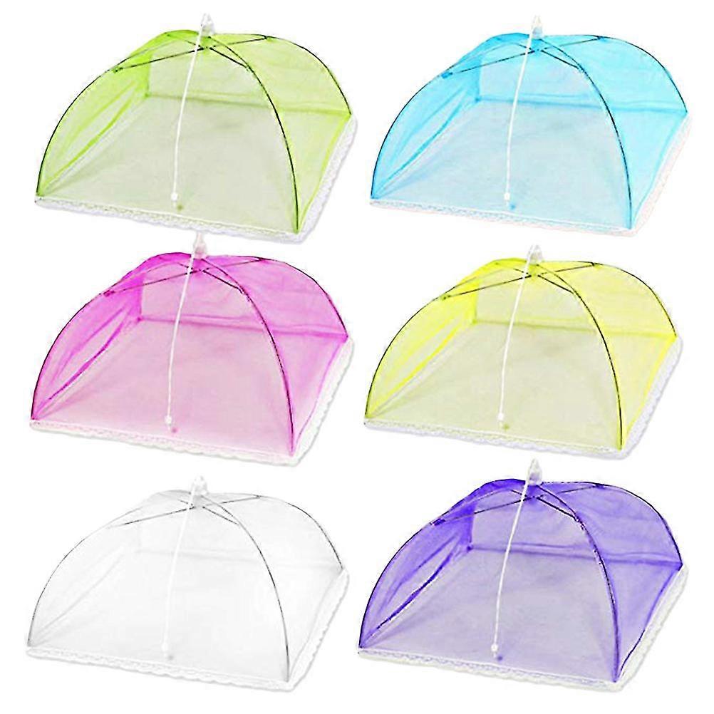 Foldable Umbrella Food Cover Tent Umbrella Screens Cloth To Keep Bugs And Flies Away From Food Protector For Home Picnics Bbq Random Color