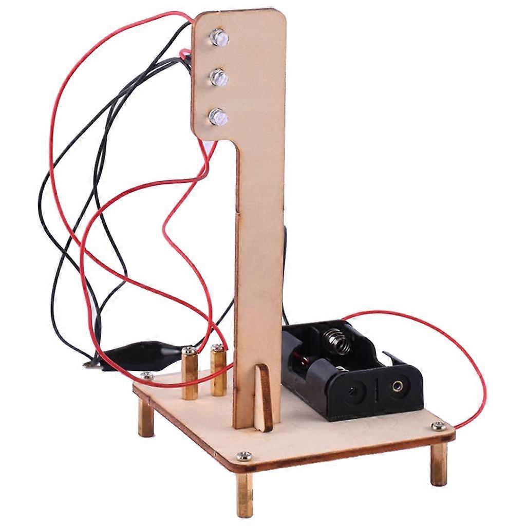 Kids Science Educational DIY Assemble Toy Traffic Signals Model Kits Blank Battery Operated