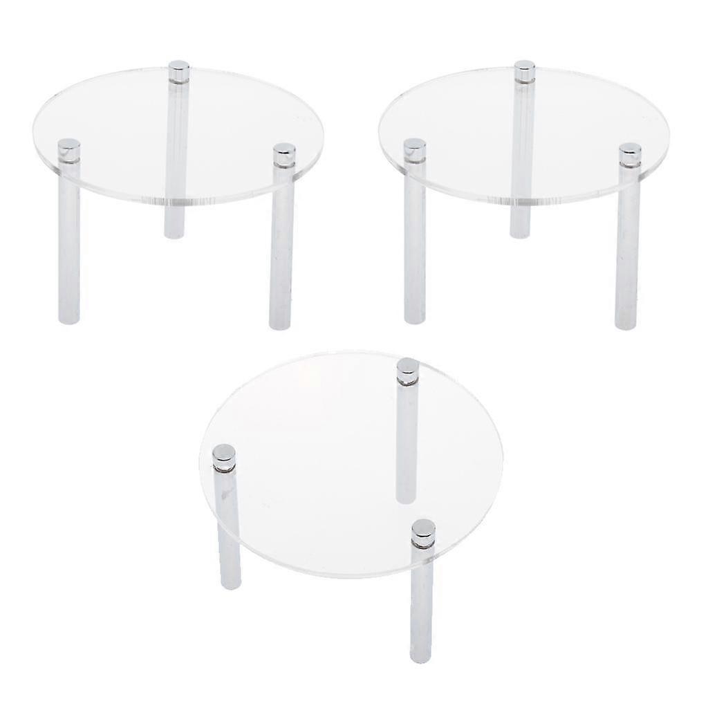 3 Stück Acryl rund Zeigen Regal Display Stand Ornament Displaying Tools