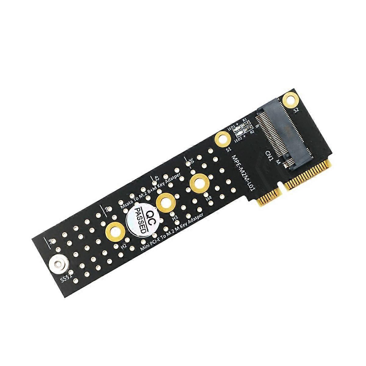M.2 (NGFF) NVME SSD to Mini PCIe Converter Card Mini PCI-E to M.2 M-Key Adapter Msata to M.2 B+M Ke