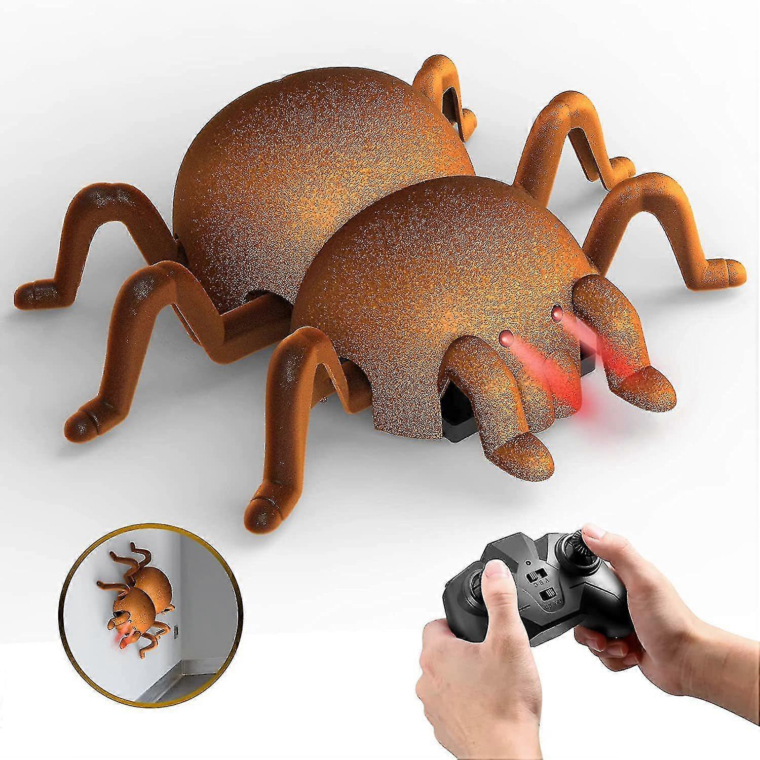 עכביש שלט רחוק, מתנה לילד בנות, מצב כפול Rc עכביש טרנטולה קיר טיפוס מכונית עם Leds, מסיבת יום הולדת בדיחה ליל כל הקדושים מעשי קונדס צעצועים לילדים