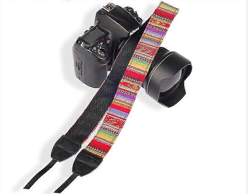 Wabjtam Retro Adjustable Camera Strap Shoulder Strap Is Suitable For Slr Cameras (1 Piece, Colorful)